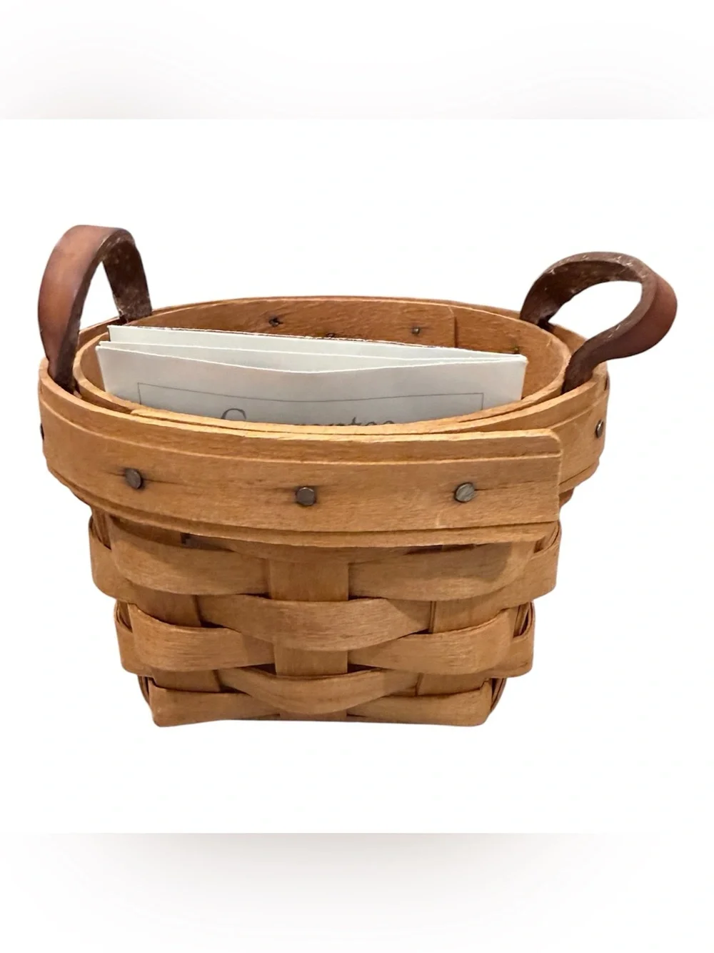 3 Longaberger Collection handcrafted wood baskets